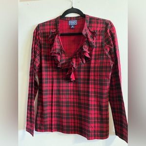 Classic plaid top by Chaps, L
